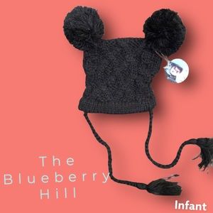 The Blueberry Hill brown knit Pom Pom beanie